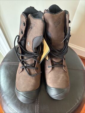 Red Wing 3033 Brown Men's Leather Work Boots - Waterproof Lace-Up 11.5 D